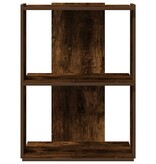 vidaXL Boekenkast 3-laags 60x30x80 cm bewerkt hout gerookt eikenkleur