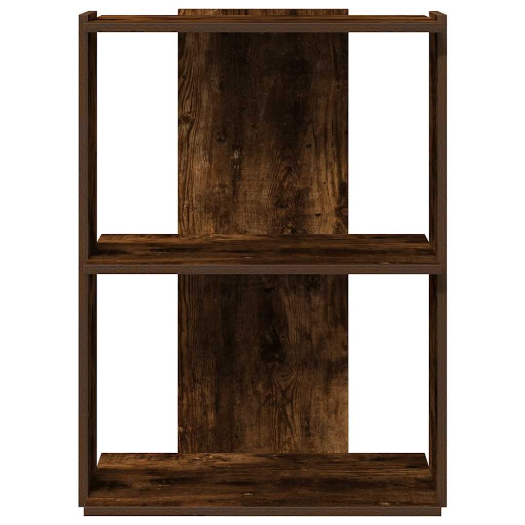 vidaXL Boekenkast 3-laags 60x30x80 cm bewerkt hout gerookt eikenkleur