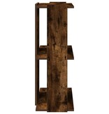 vidaXL Boekenkast 3-laags 60x30x80 cm bewerkt hout gerookt eikenkleur