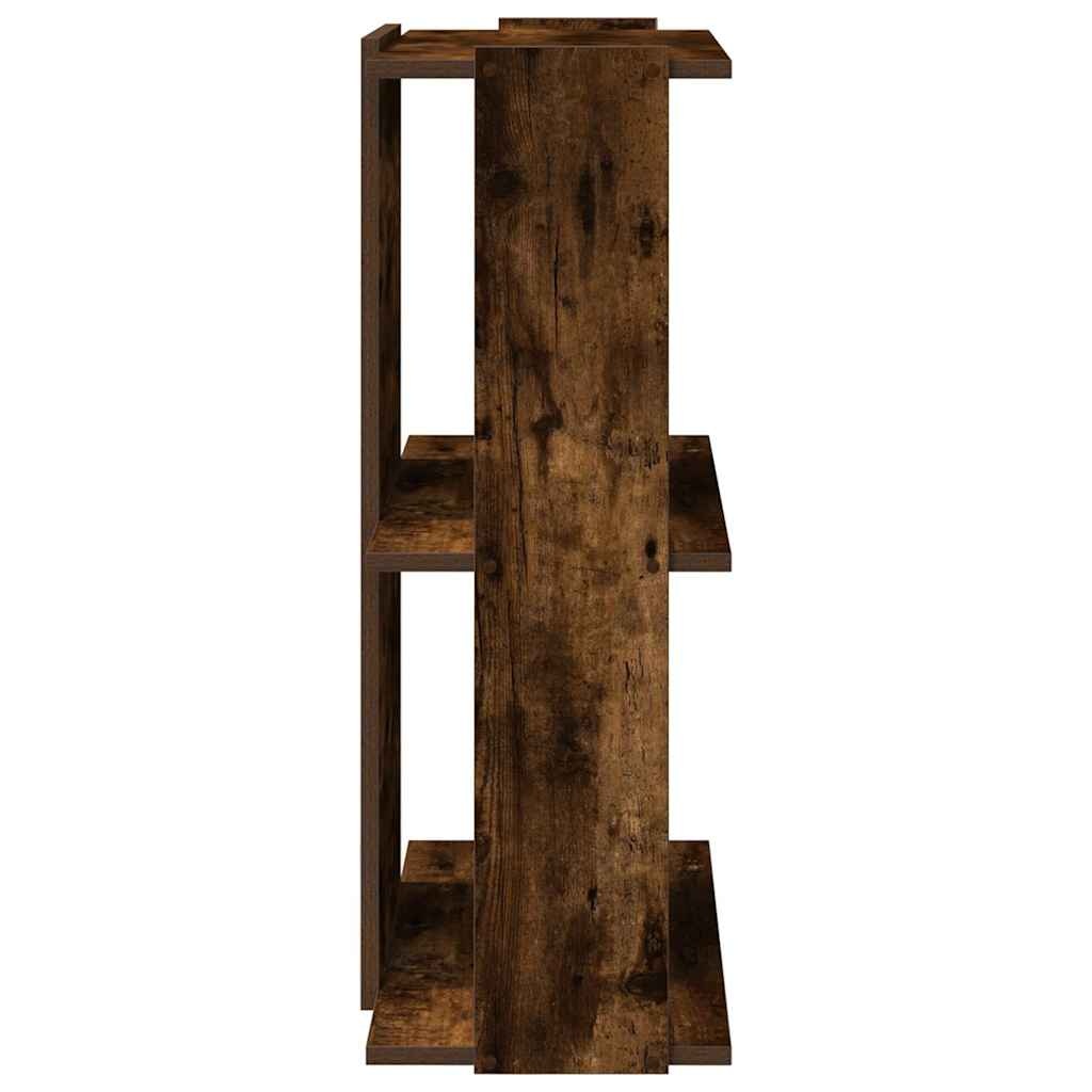 vidaXL Boekenkast 3-laags 60x30x80 cm bewerkt hout gerookt eikenkleur