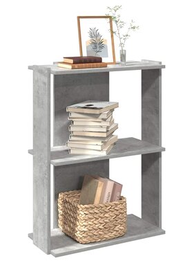 VidaXL Boekenkast 3-laags 60x30x80 cm bewerkt hout betongrijs