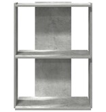 vidaXL Boekenkast 3-laags 60x30x80 cm bewerkt hout betongrijs