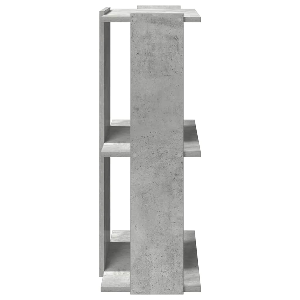 vidaXL Boekenkast 3-laags 60x30x80 cm bewerkt hout betongrijs
