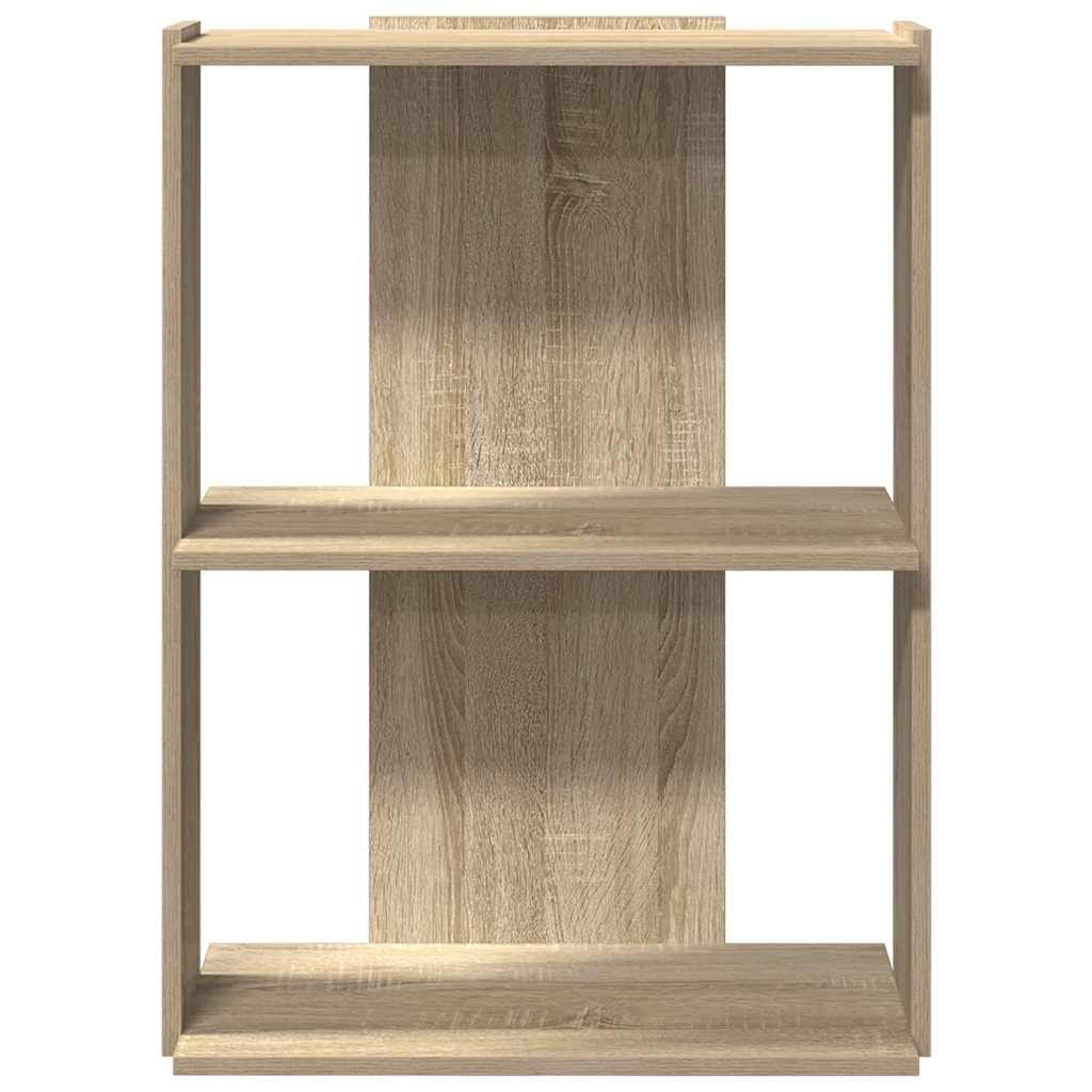 vidaXL Boekenkast 3-laags 60x30x80 cm bewerkt hout sonoma eikenkleurig