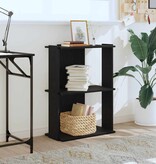 vidaXL Boekenkast 3-laags 60x30x80 cm bewerkt hout zwart