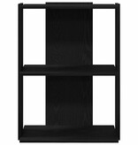 vidaXL Boekenkast 3-laags 60x30x80 cm bewerkt hout zwart