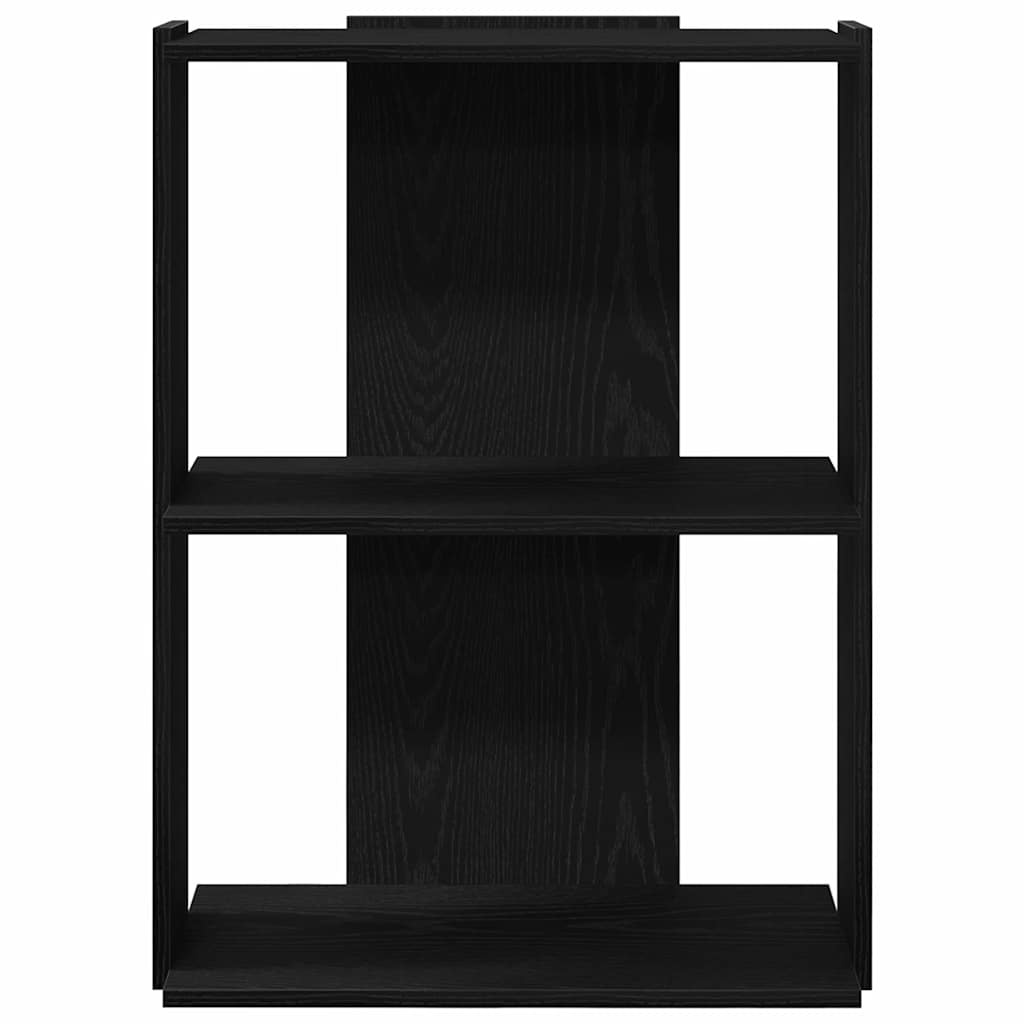 vidaXL Boekenkast 3-laags 60x30x80 cm bewerkt hout zwart
