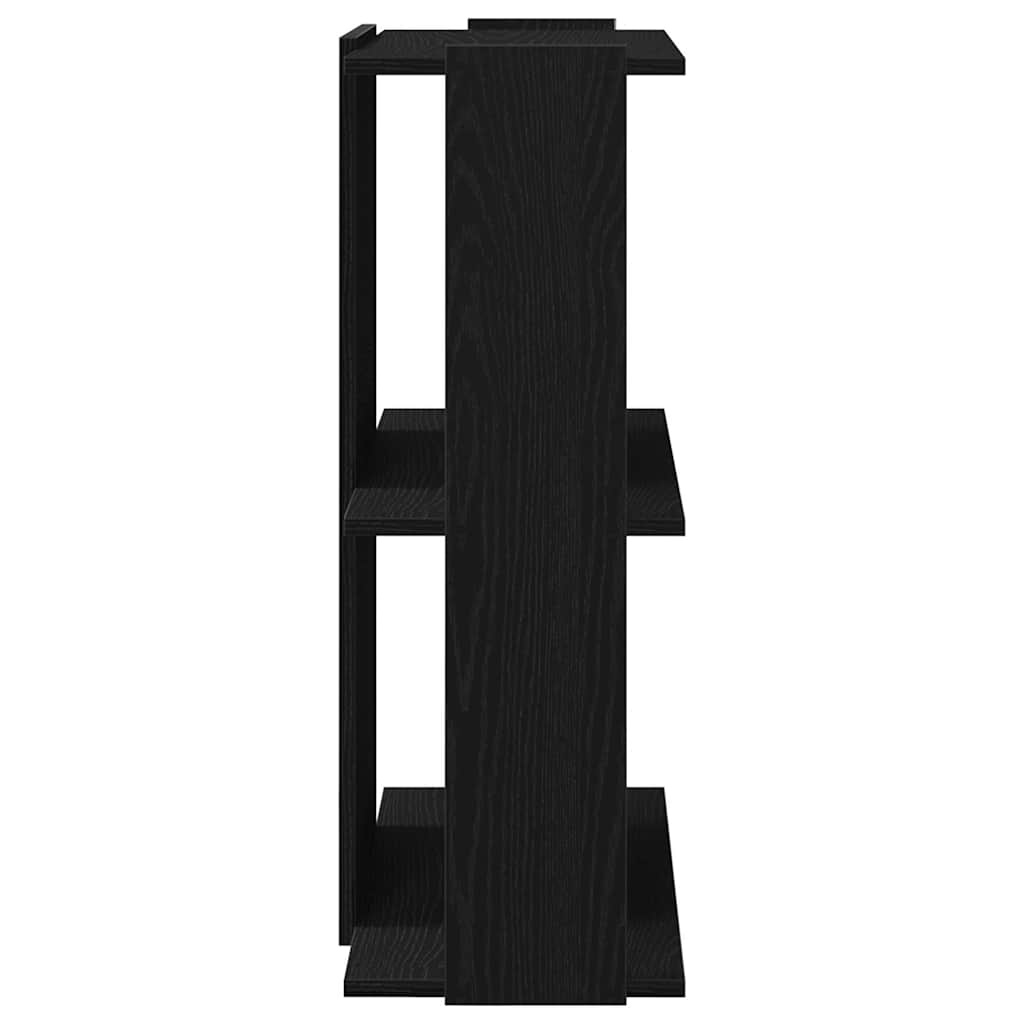 vidaXL Boekenkast 3-laags 60x30x80 cm bewerkt hout zwart