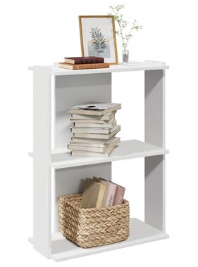 VidaXL Boekenkast 3-laags 60x30x80 cm bewerkt hout wit