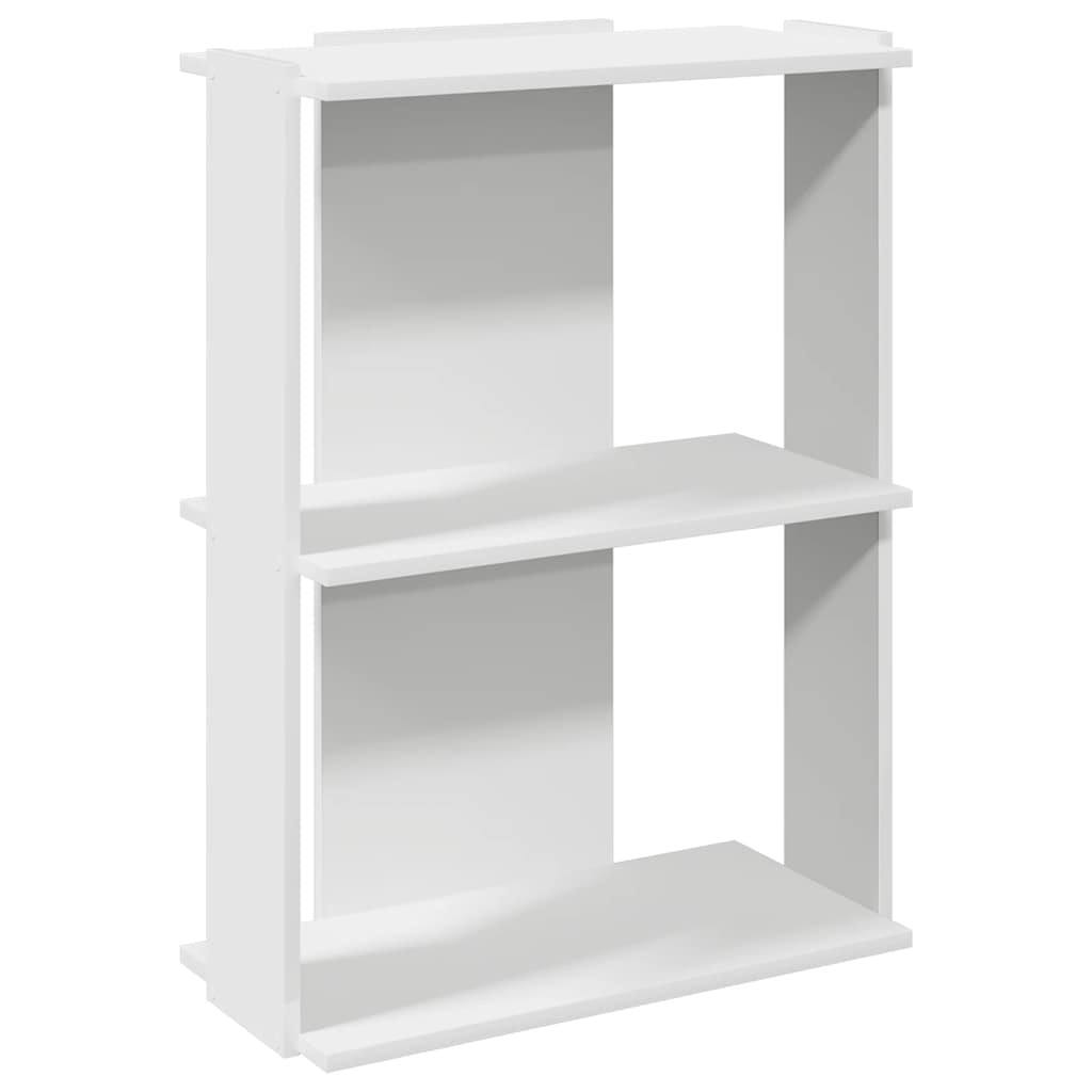vidaXL Boekenkast 3-laags 60x30x80 cm bewerkt hout wit