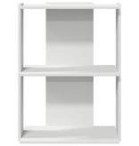 vidaXL Boekenkast 3-laags 60x30x80 cm bewerkt hout wit