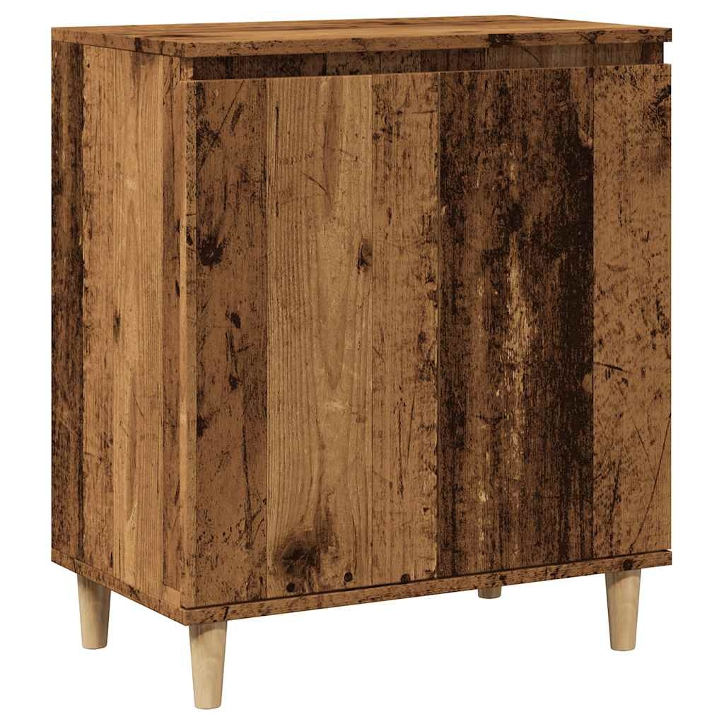 vidaXL Dressoir 60x35x70 cm bewerkt hout oud houtkleurig