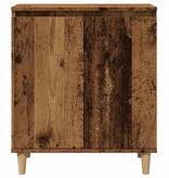 vidaXL Dressoir 60x35x70 cm bewerkt hout oud houtkleurig