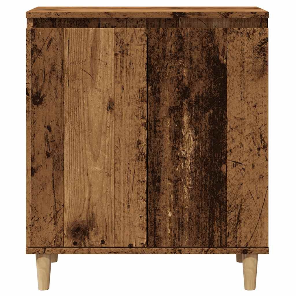 vidaXL Dressoir 60x35x70 cm bewerkt hout oud houtkleurig