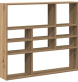 vidaXL Wandschap 90x16x78 cm bewerkt hout artisanaal eikenkleurig