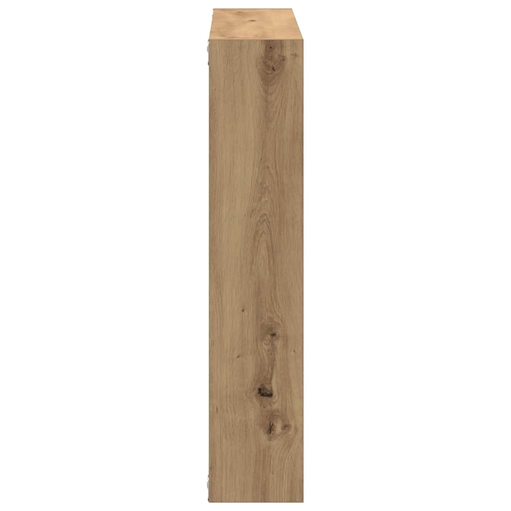 vidaXL Wandschap 90x16x78 cm bewerkt hout artisanaal eikenkleurig