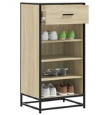 vidaXL Schoenenrek 48x38x97,5 cm bewerkt hout sonoma eikenkleurig