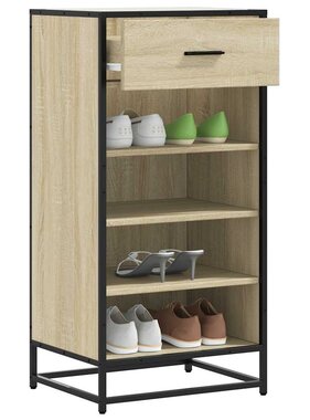 VidaXL Schoenenrek 48x38x97,5 cm bewerkt hout sonoma eikenkleurig