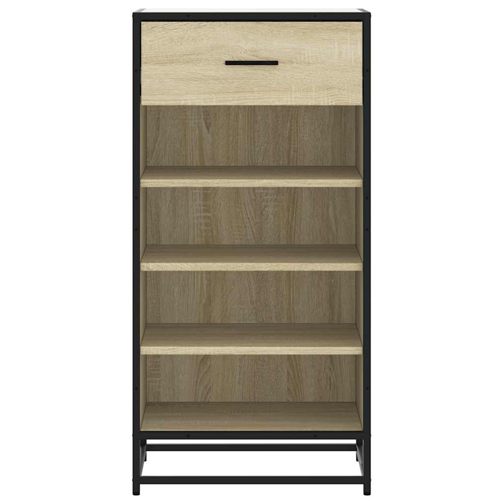 vidaXL Schoenenrek 48x38x97,5 cm bewerkt hout sonoma eikenkleurig