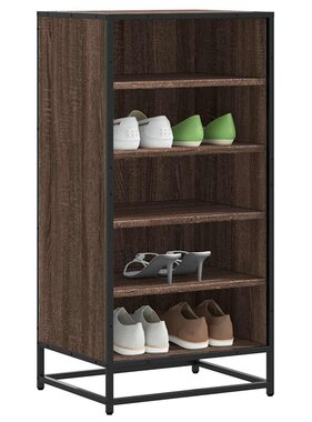 vidaXL Schoenenrek 48x38x97,5 cm bewerkt hout bruin eikenkleurig