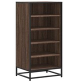 vidaXL Schoenenrek 48x38x97,5 cm bewerkt hout bruin eikenkleurig