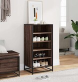 vidaXL Schoenenrek 48x38x97,5 cm bewerkt hout bruin eikenkleurig