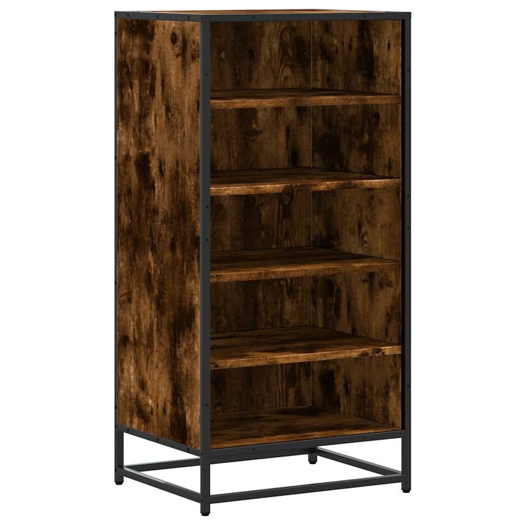 vidaXL Schoenenrek 48x38x97,5 cm bewerkt hout gerookt eikenkleurig