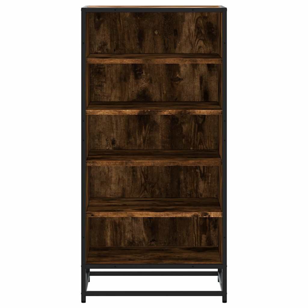 vidaXL Schoenenrek 48x38x97,5 cm bewerkt hout gerookt eikenkleurig