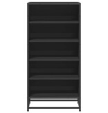 vidaXL Schoenenrek 48x38x97,5 cm bewerkt hout zwart