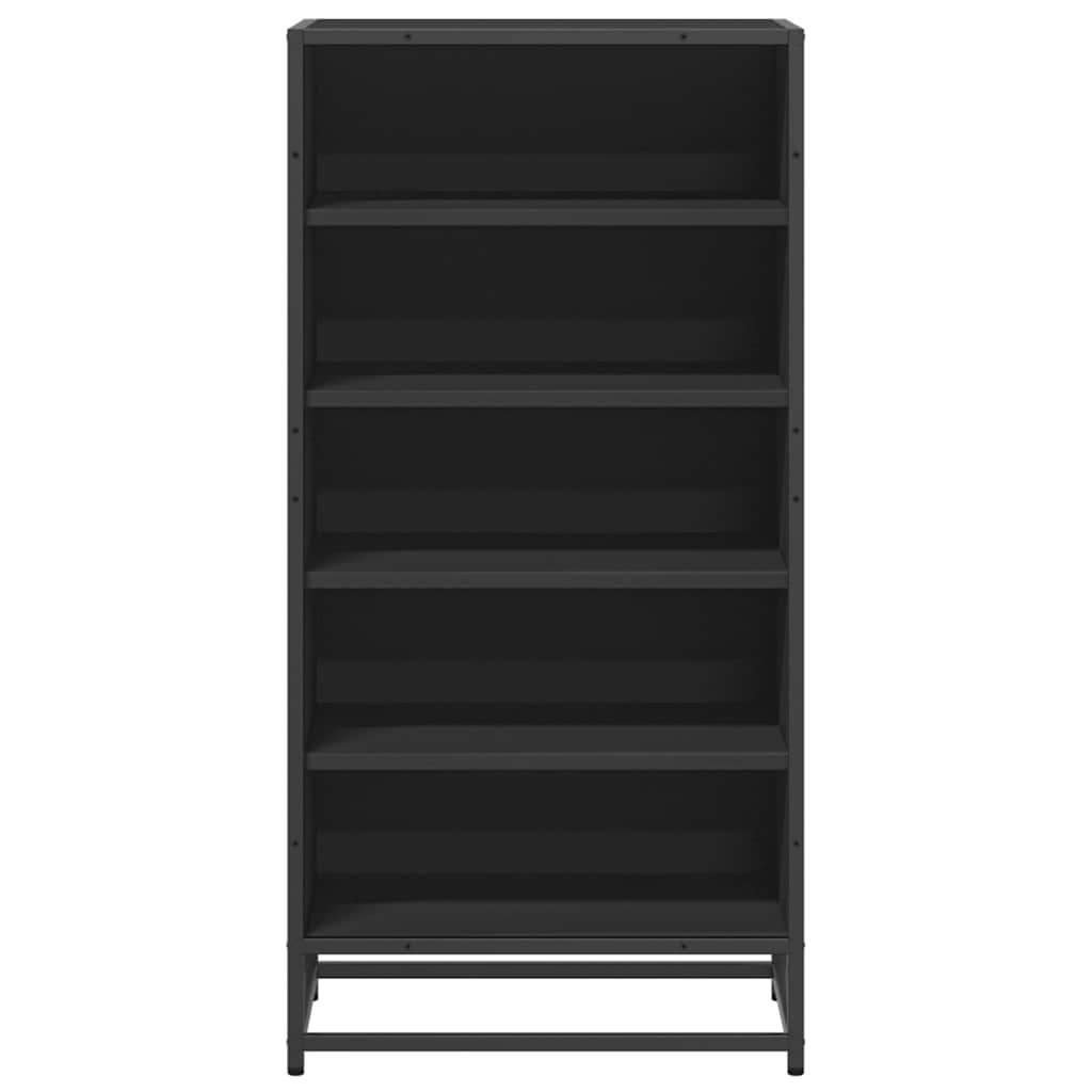 vidaXL Schoenenrek 48x38x97,5 cm bewerkt hout zwart