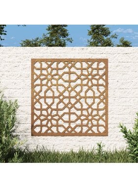 VidaXL Wanddecoratie tuin Moors ontwerp 55x55 cm cortenstaal