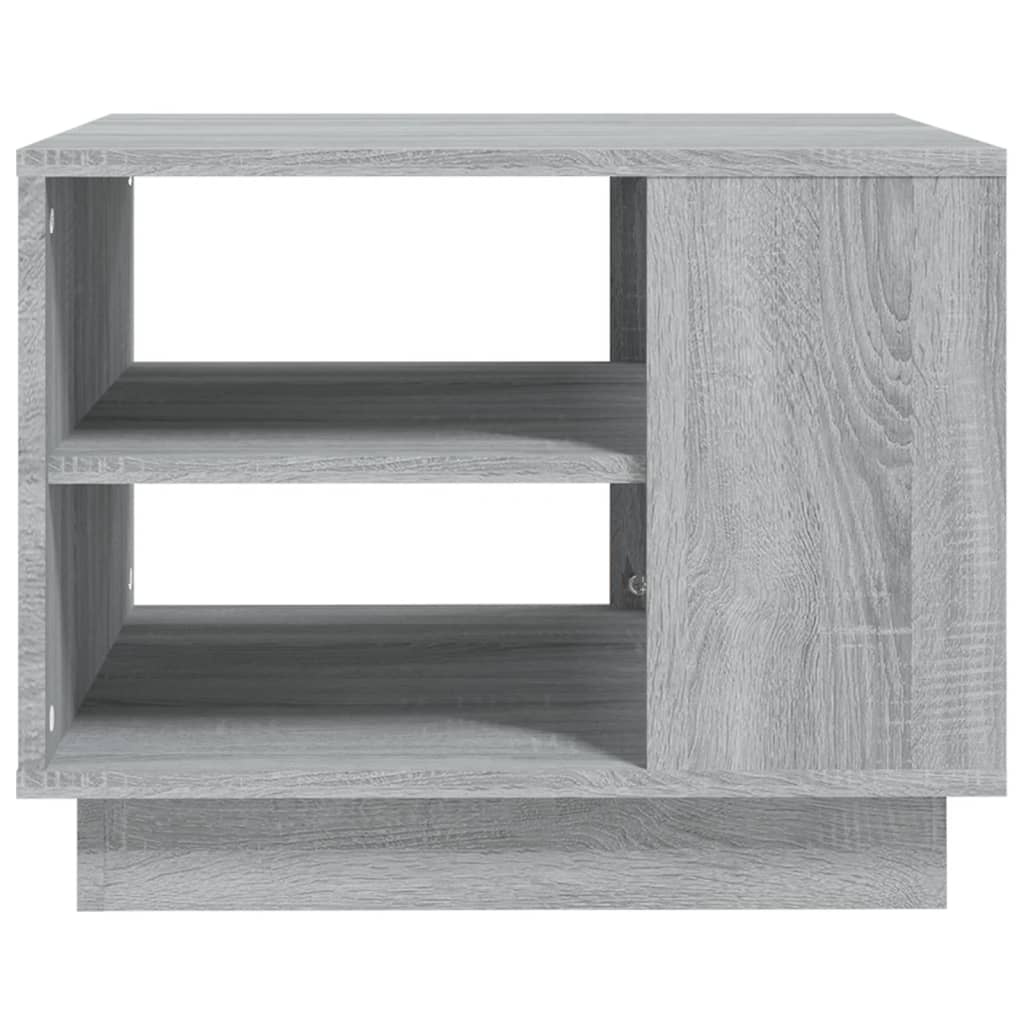 vidaXL Salontafel 55x55x43 cm bewerkt hout grijs sonoma eikenkleurig