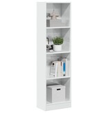 vidaXL Boekenkast 40x24x143 cm bewerkt hout hoogglans wit