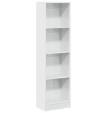 vidaXL Boekenkast 40x24x143 cm bewerkt hout hoogglans wit