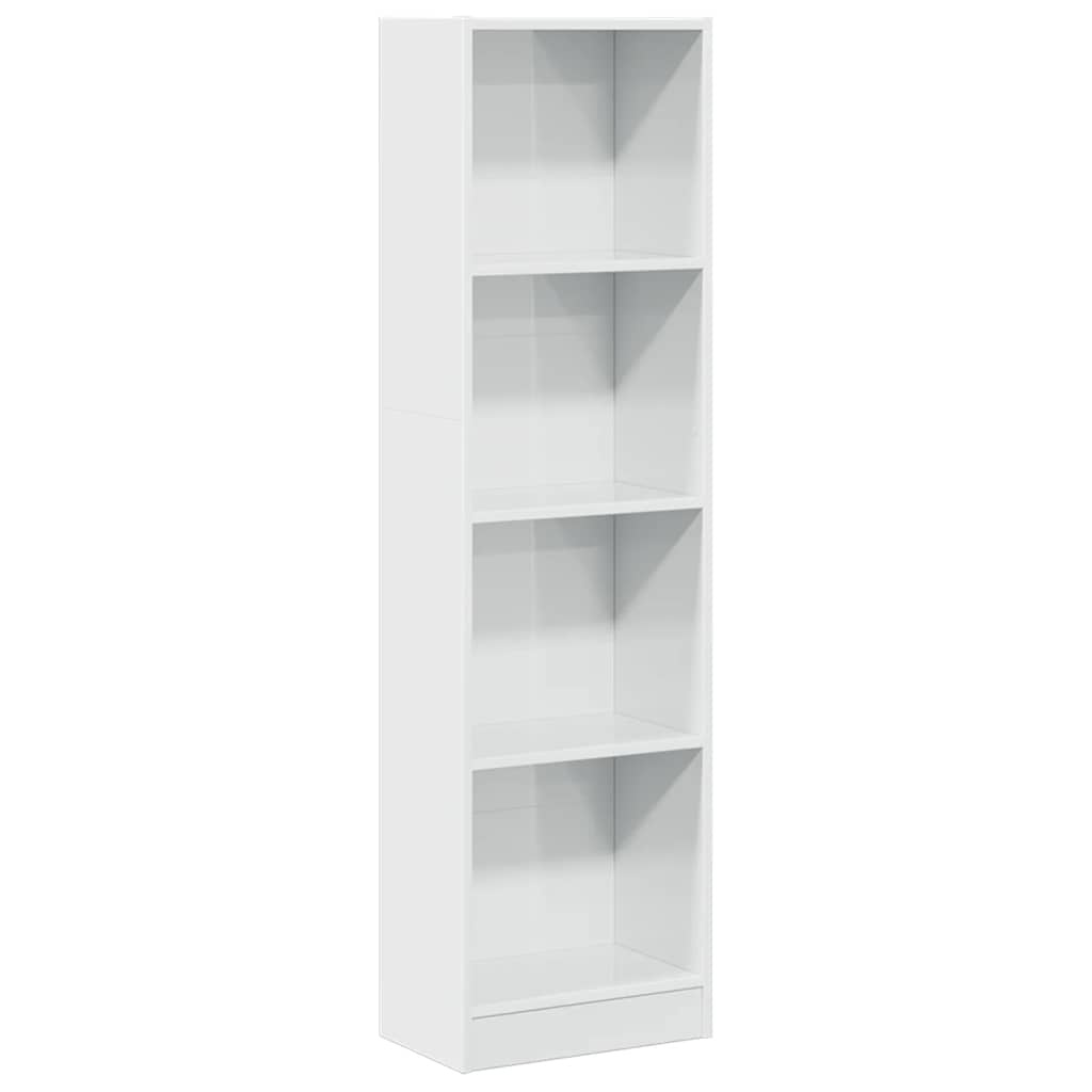 vidaXL Boekenkast 40x24x143 cm bewerkt hout hoogglans wit