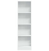 vidaXL Boekenkast 40x24x143 cm bewerkt hout hoogglans wit