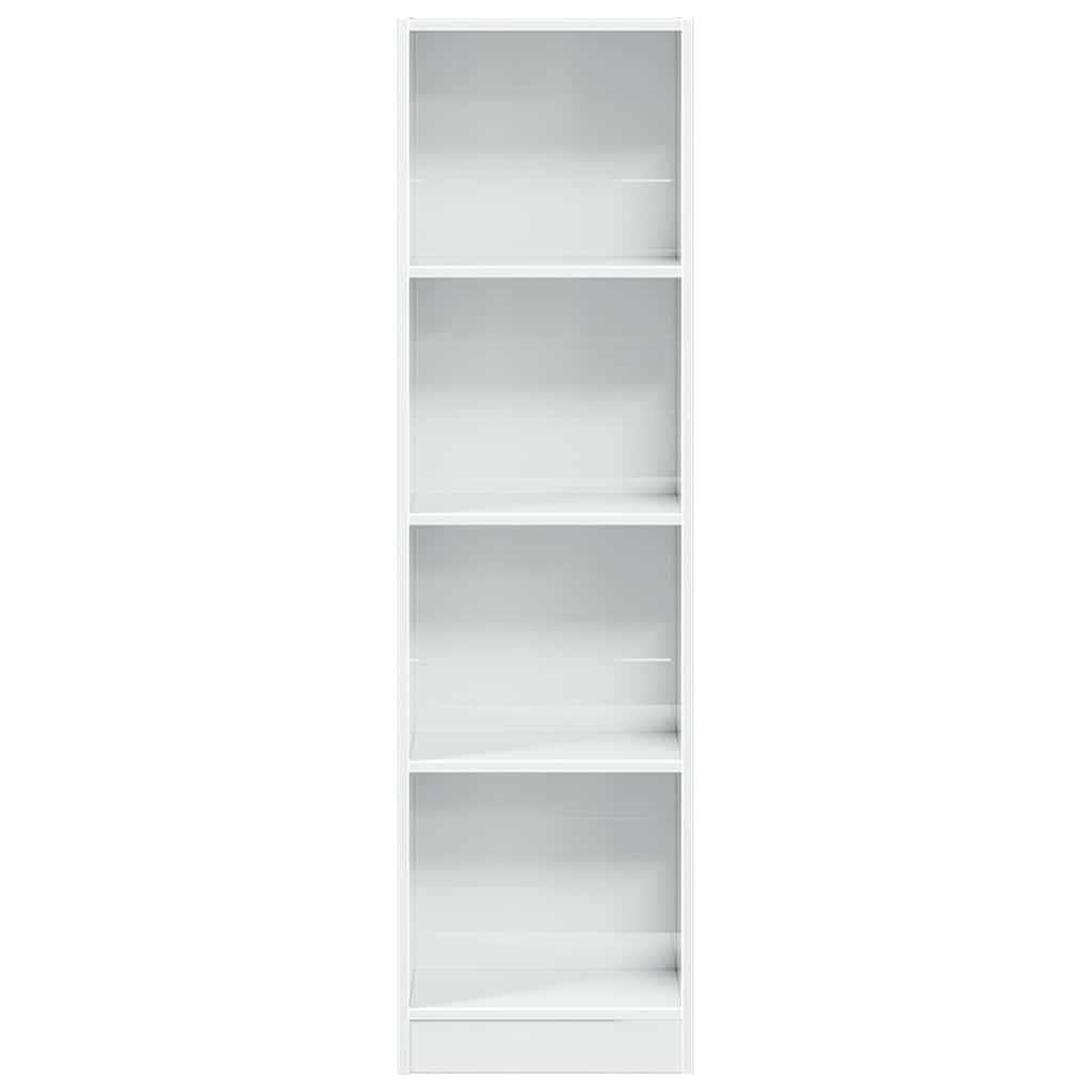 vidaXL Boekenkast 40x24x143 cm bewerkt hout hoogglans wit