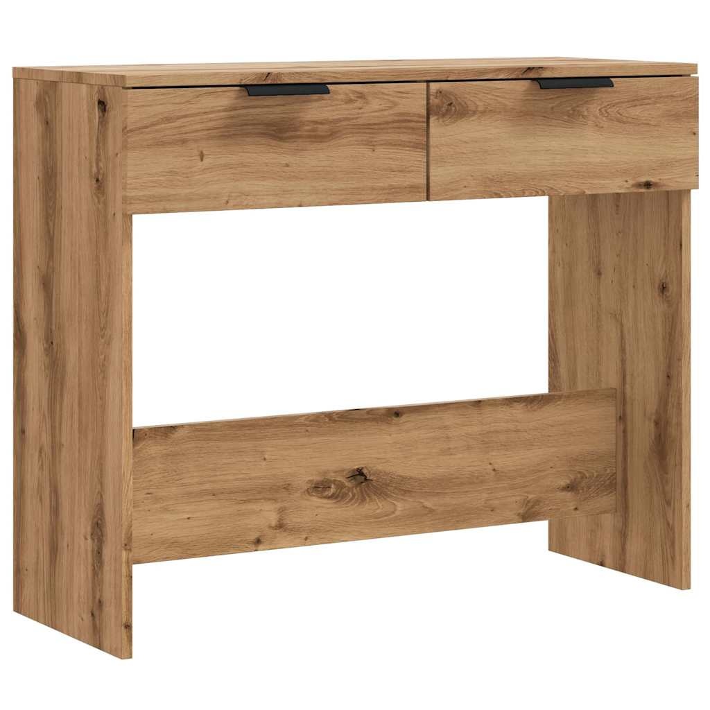vidaXL Wandtafel 90x36x75 cm bewerkt hout artisanaal eikenkleurig