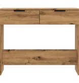 vidaXL Wandtafel 90x36x75 cm bewerkt hout artisanaal eikenkleurig