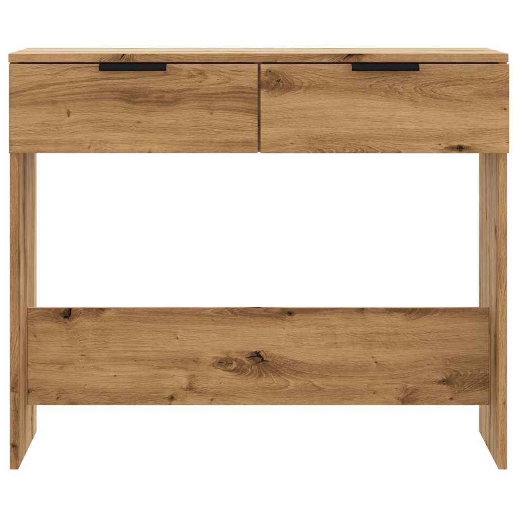 vidaXL Wandtafel 90x36x75 cm bewerkt hout artisanaal eikenkleurig
