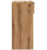 vidaXL Wandtafel 90x36x75 cm bewerkt hout artisanaal eikenkleurig