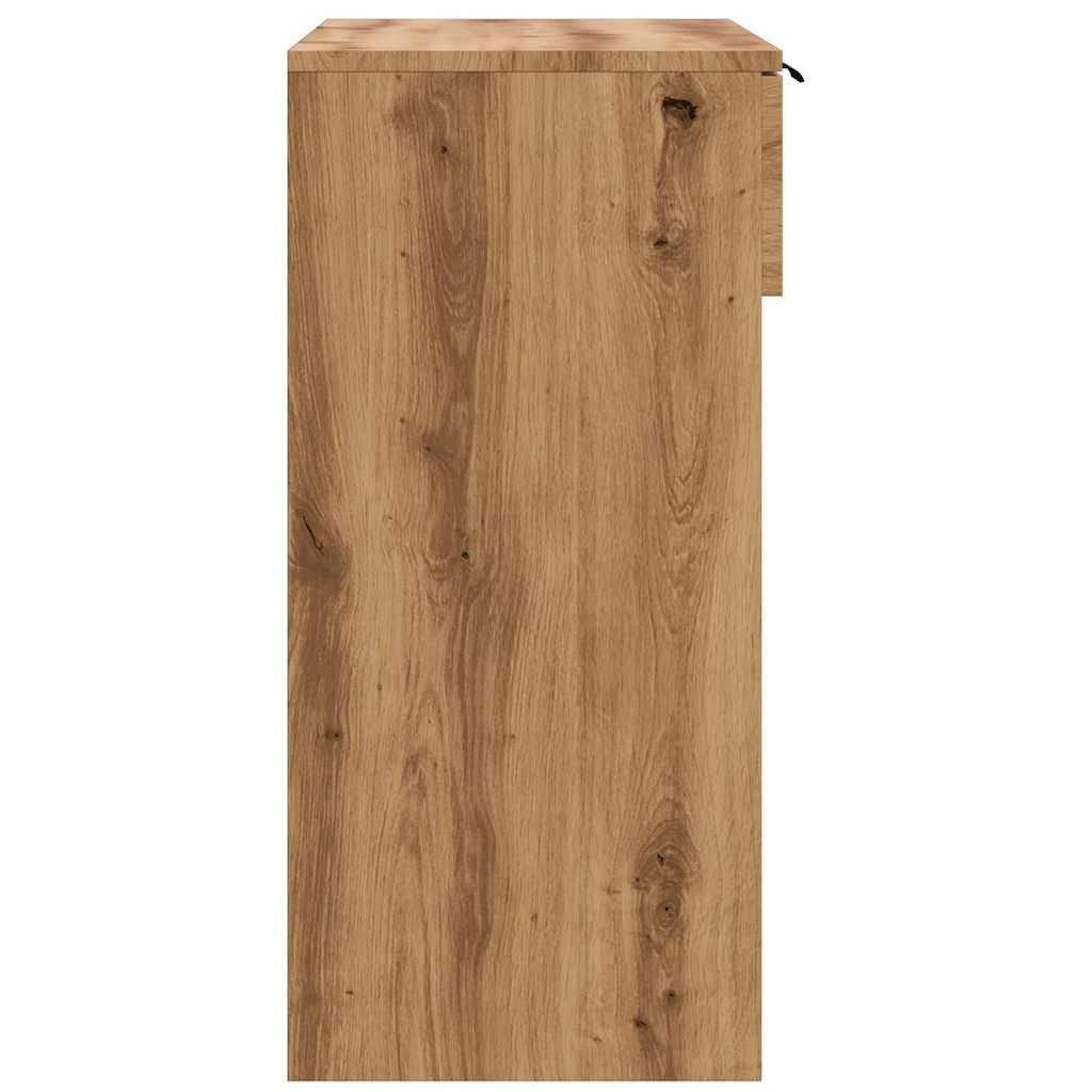 vidaXL Wandtafel 90x36x75 cm bewerkt hout artisanaal eikenkleurig