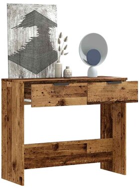 VidaXL Wandtafel 90x36x75 cm bewerkt hout oud houtkleurig