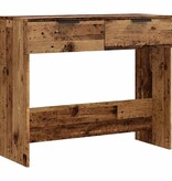 vidaXL Wandtafel 90x36x75 cm bewerkt hout oud houtkleurig