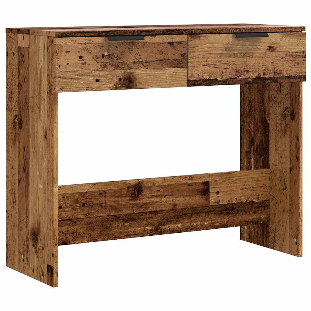 vidaXL Wandtafel 90x36x75 cm bewerkt hout oud houtkleurig
