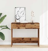 vidaXL Wandtafel 90x36x75 cm bewerkt hout oud houtkleurig