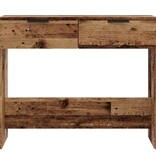 vidaXL Wandtafel 90x36x75 cm bewerkt hout oud houtkleurig