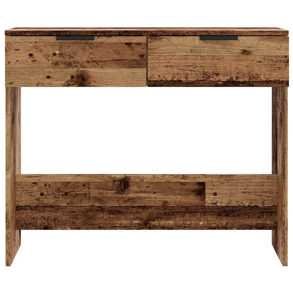vidaXL Wandtafel 90x36x75 cm bewerkt hout oud houtkleurig