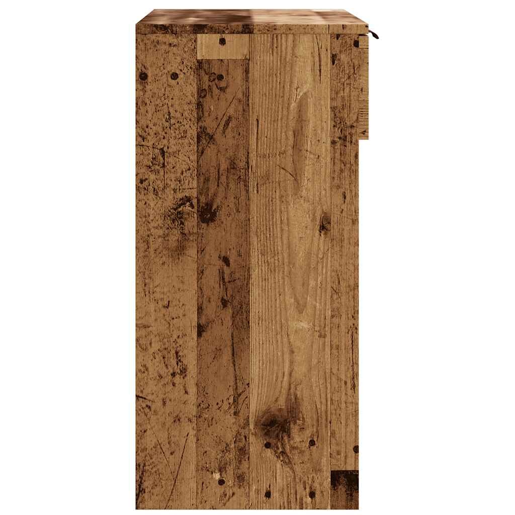 vidaXL Wandtafel 90x36x75 cm bewerkt hout oud houtkleurig