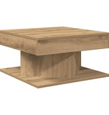 vidaXL Salontafel 55x55x30 cm bewerkt hout artisanaal eikenkleurig